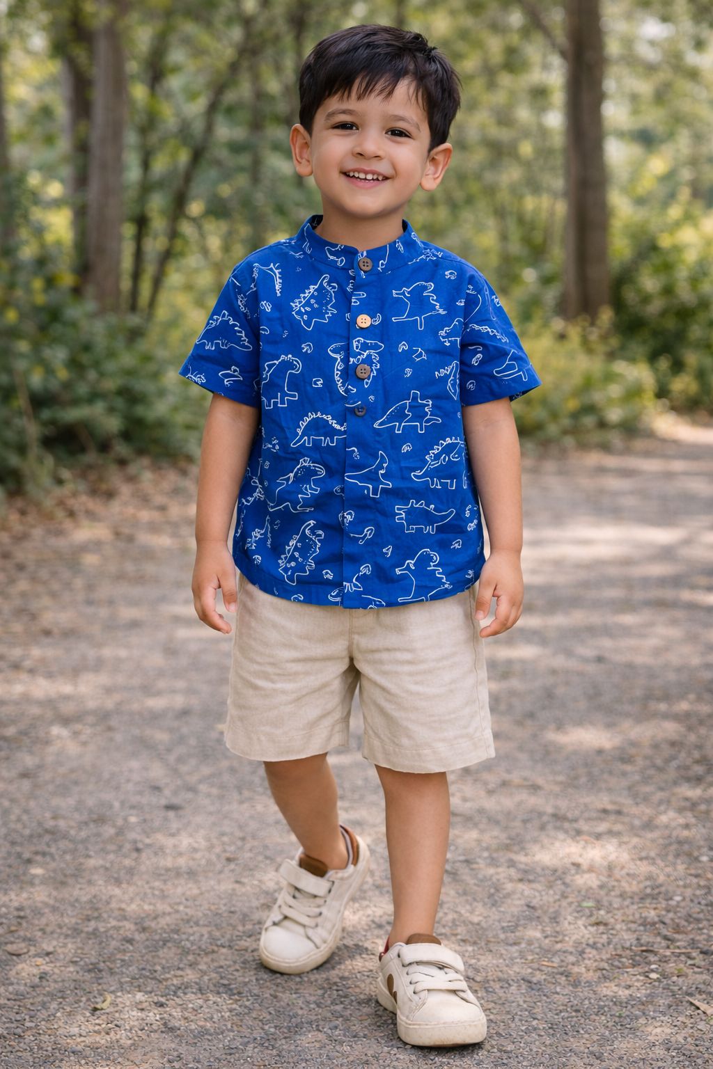Dinosaur Print Organic Muslin Co-ord Set