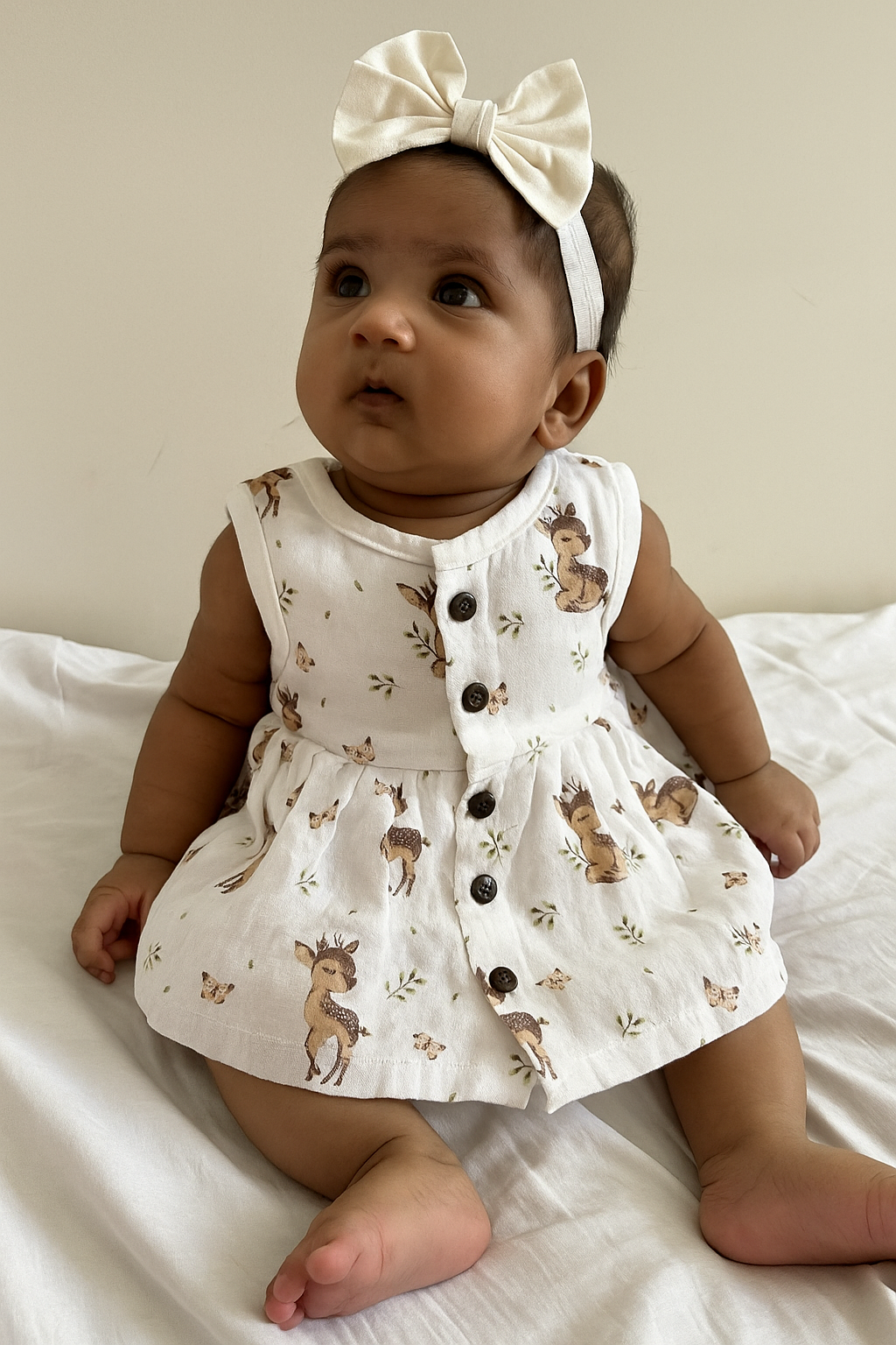 SLEEVELESS MUSLIN FROCK