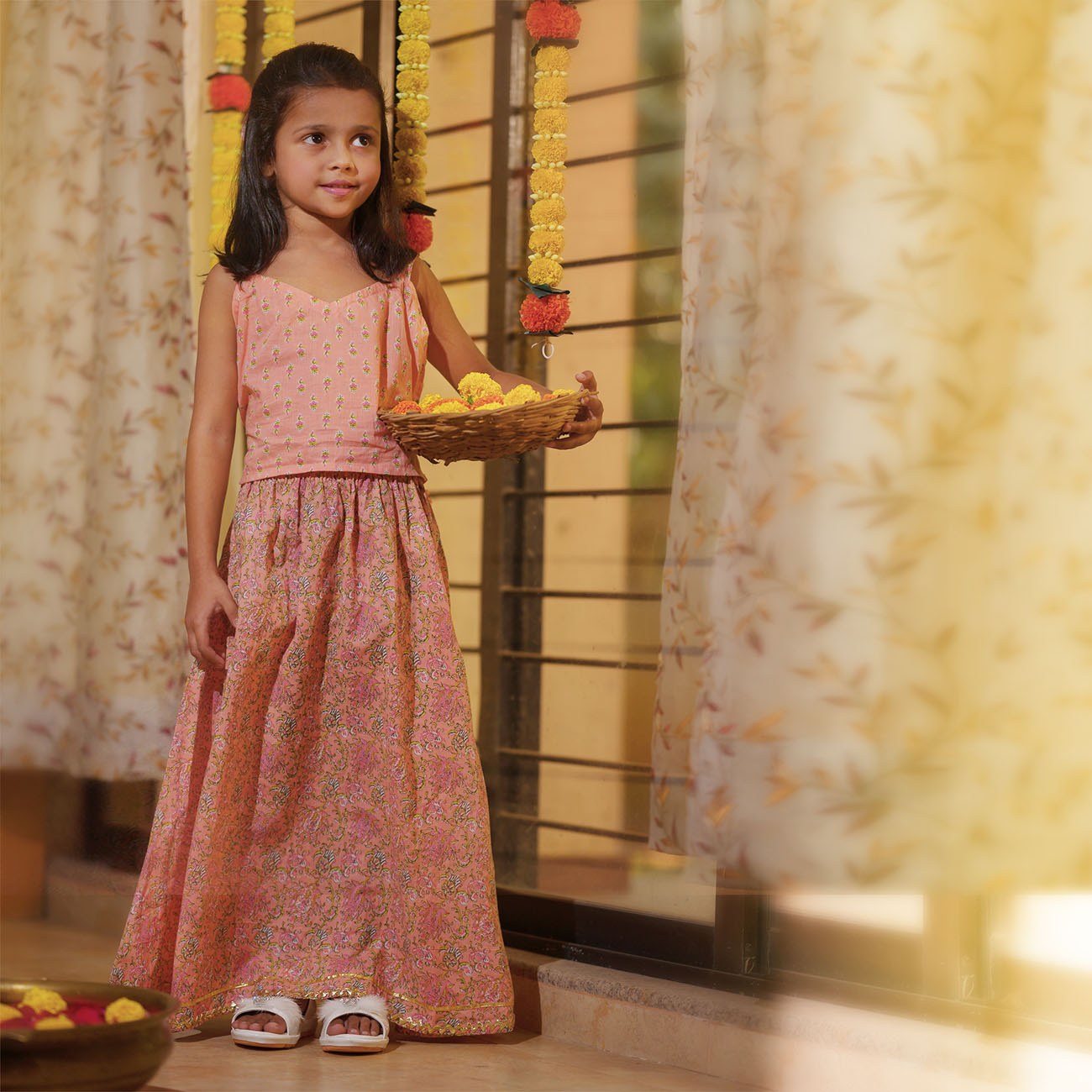 Jaipur Cotton Crop Top & Skirt Set