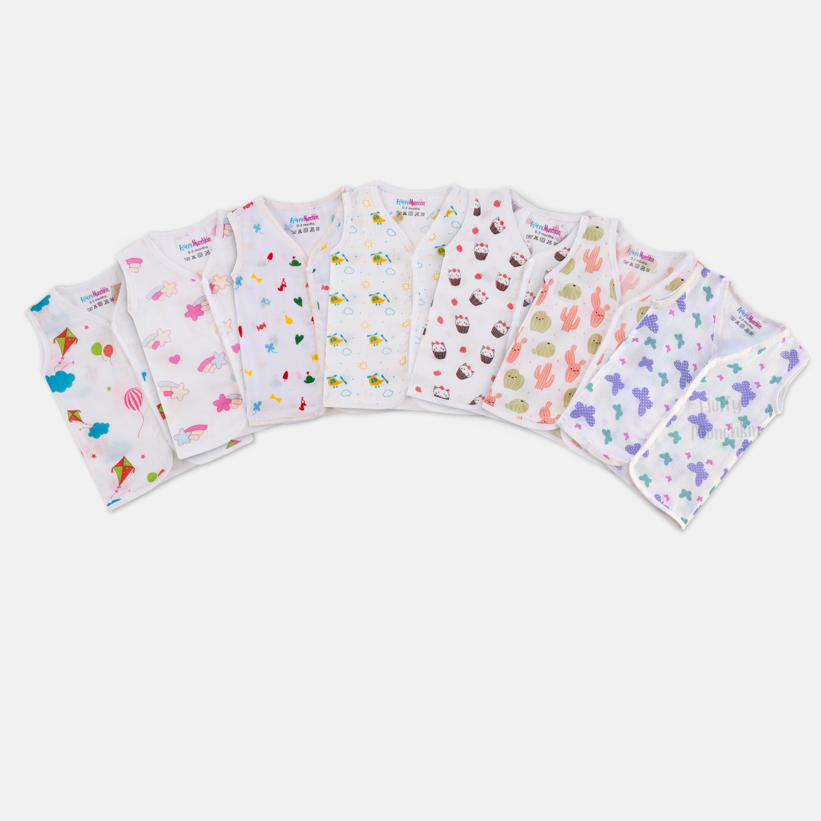 SLEEVELESS MUSLIN JABLA COMBO