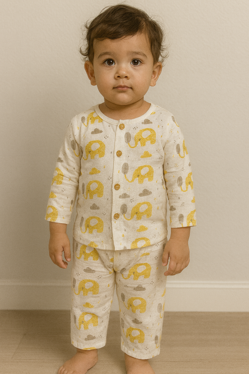 Double-Layered Organic Muslin Full Sleeves Pyjama Set – Ultra-Soft, Breathable & Unisex