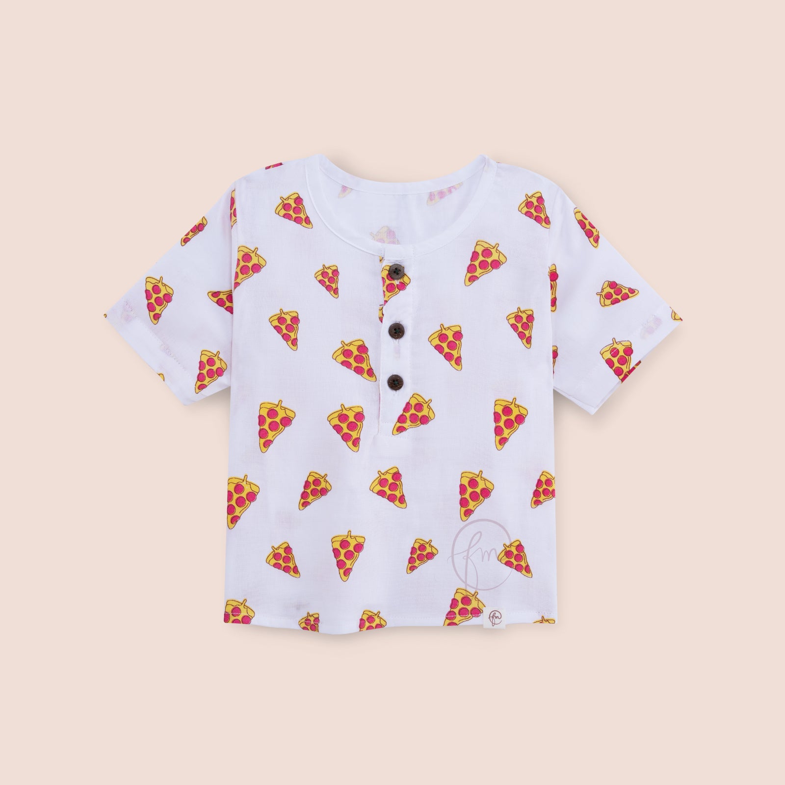 Unisex Pizza print Co-ord set