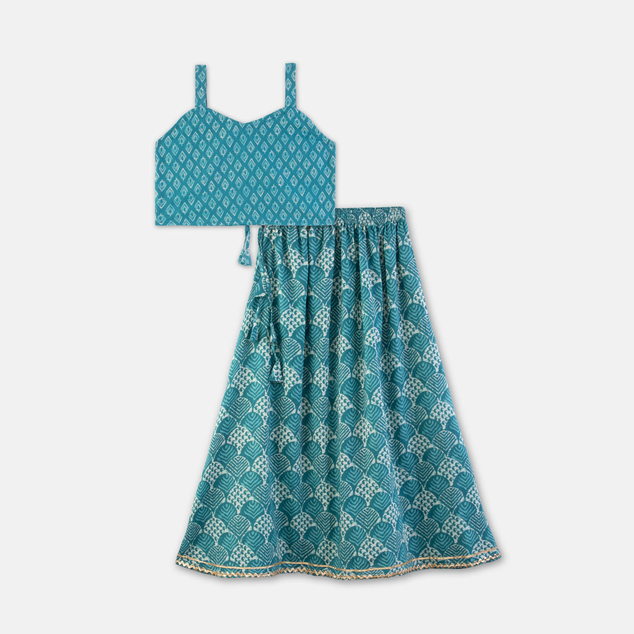 Jaipur Cotton Crop Top & Skirt Set