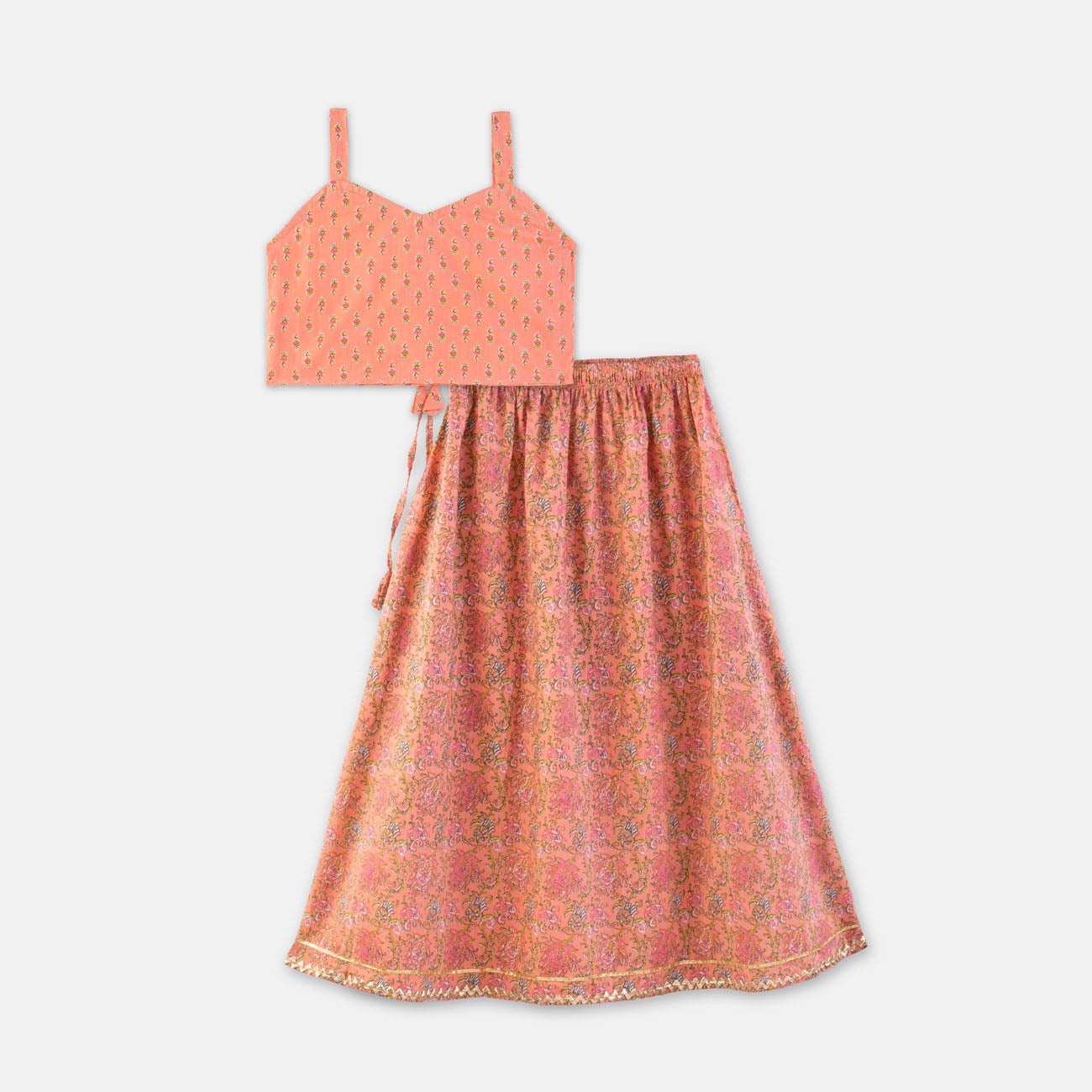 Jaipur Cotton Crop Top & Skirt Set
