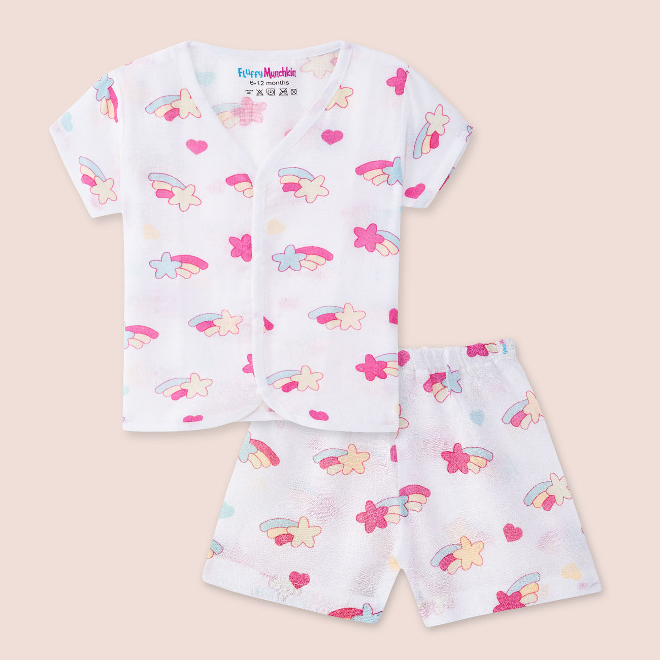 Half Sleeves Jabla Shorts set - Shooting Stars