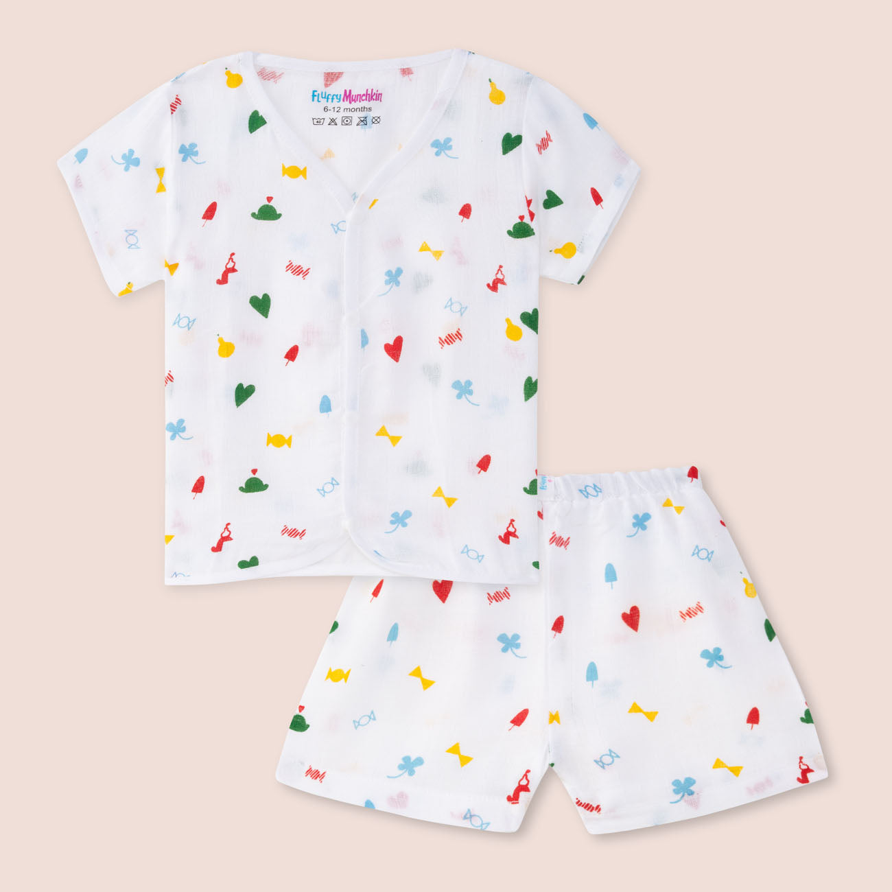 Half Sleeves Jabla Shorts set - Candy_s Love