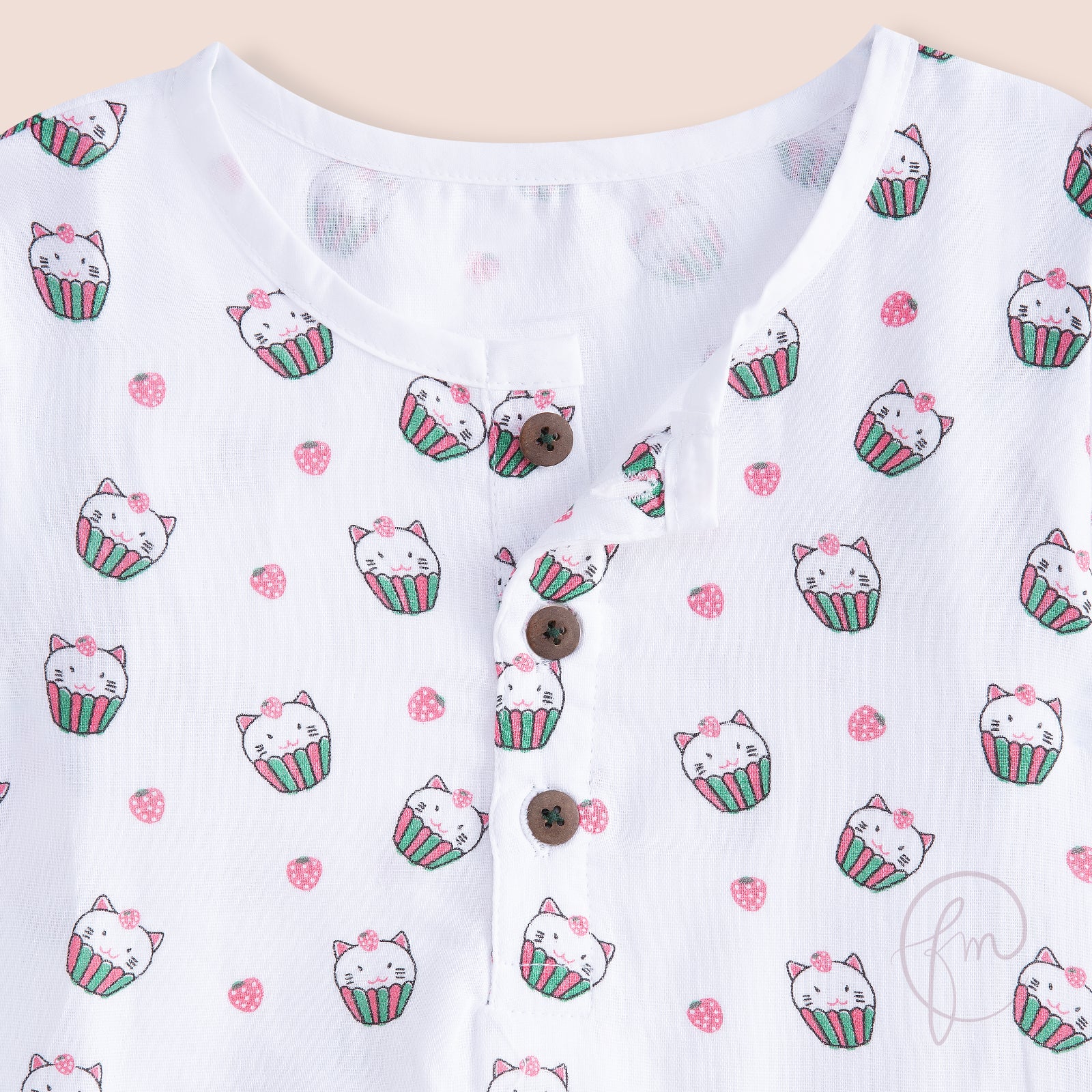Unisex Cupcat Print Co-ord Set
