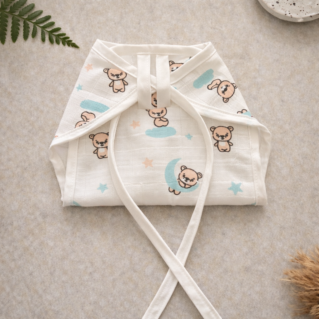 ORGANIC MUSLIN NEWBORN NAPPIES (PACK OF 7 )