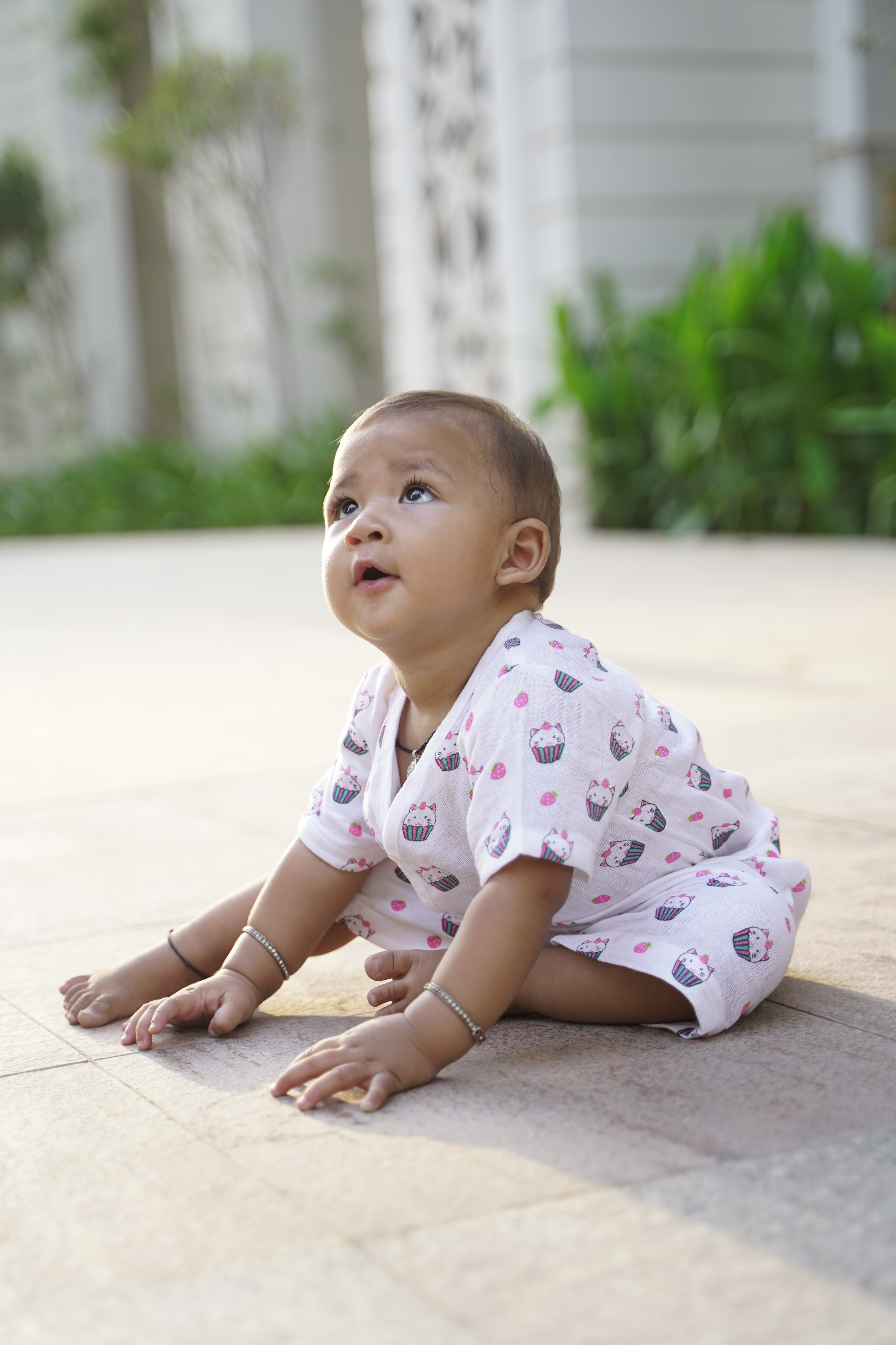 Half Sleeves Jabla Shorts set - Strawberry kitty