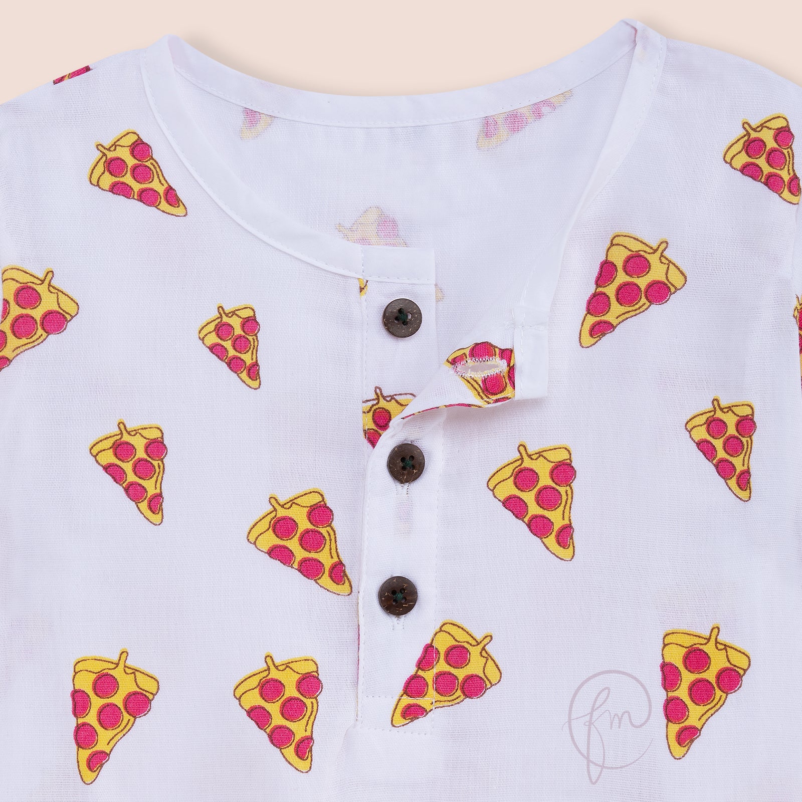 Unisex Pizza print Co-ord set
