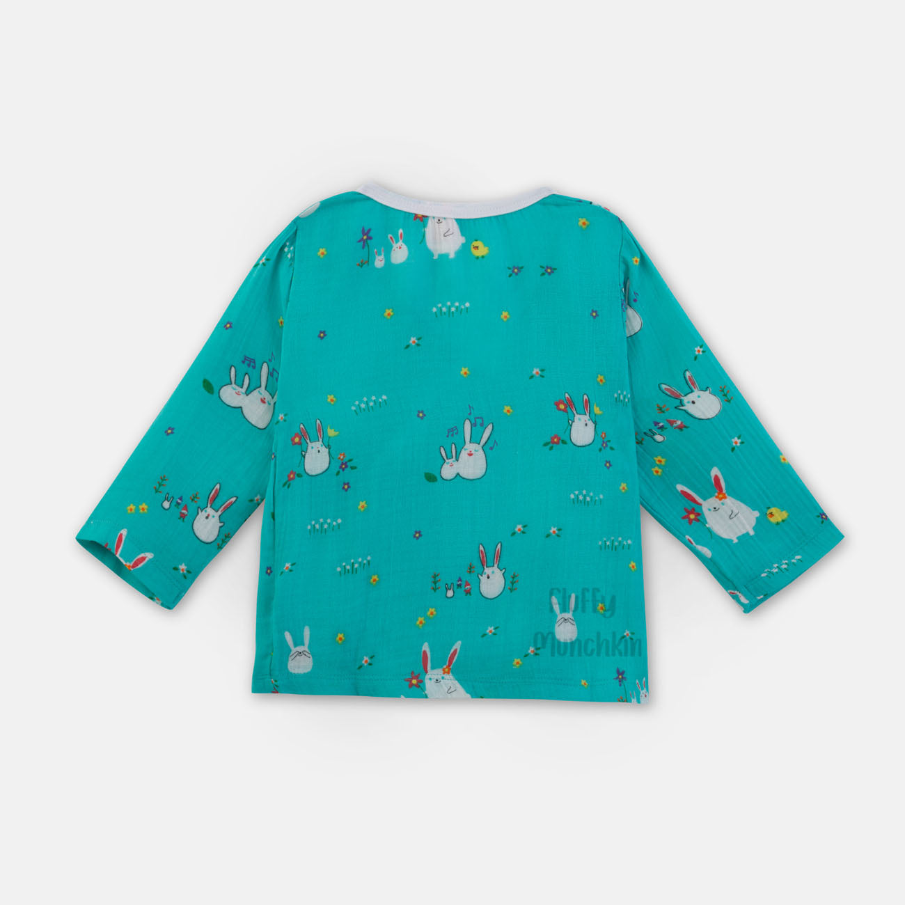 Unisex Bunny Print Angrakha Style Co-ord Set