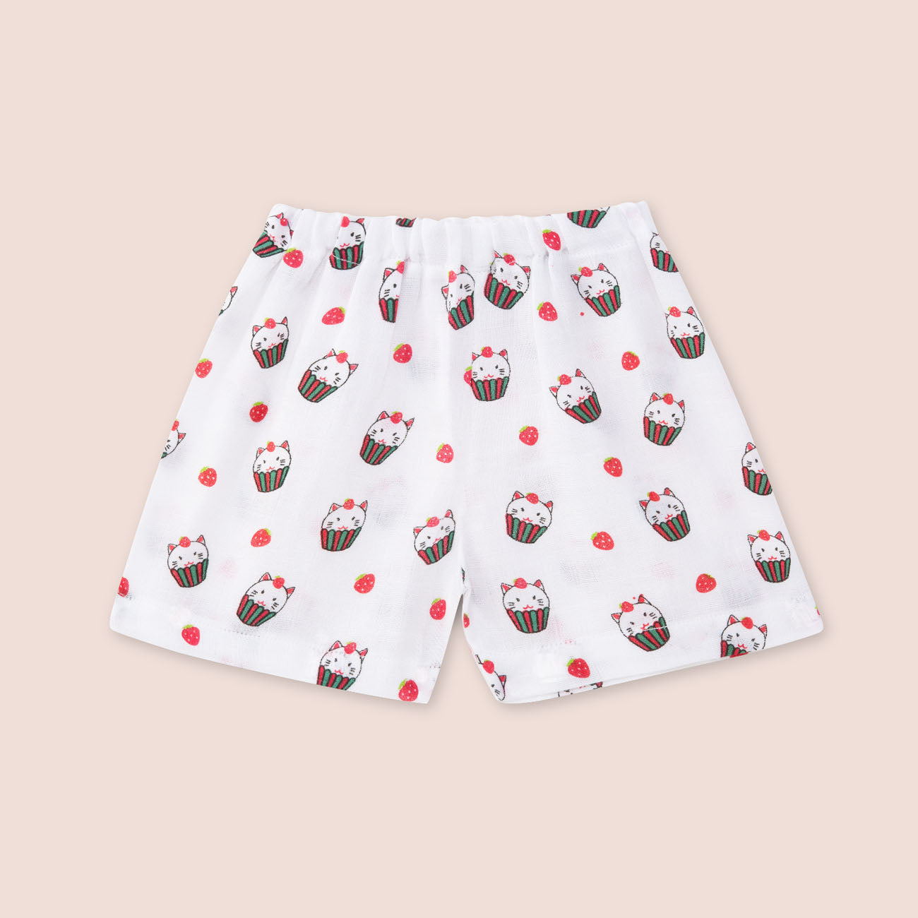 Half Sleeves Jabla Shorts set - Strawberry kitty