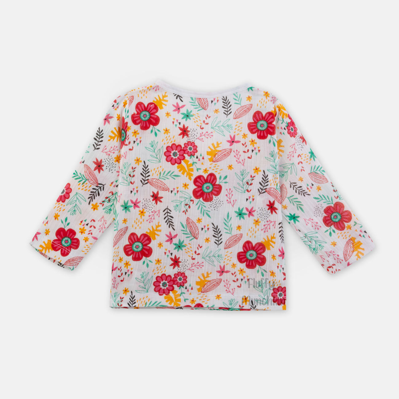 Unisex Floral Print Angrakha Style Co-ord Set