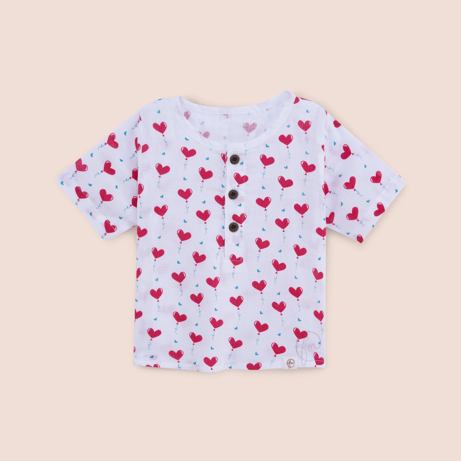 Unisex Heart print co ord set
