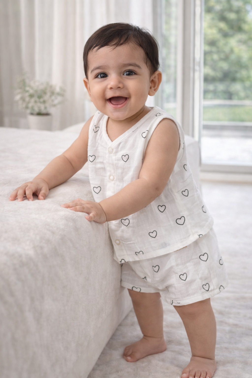 Tiny Heartbeats Muslin Set