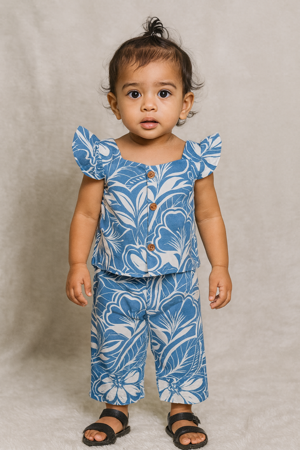 Premium Girls Double-Layered Muslin Co-ord Set