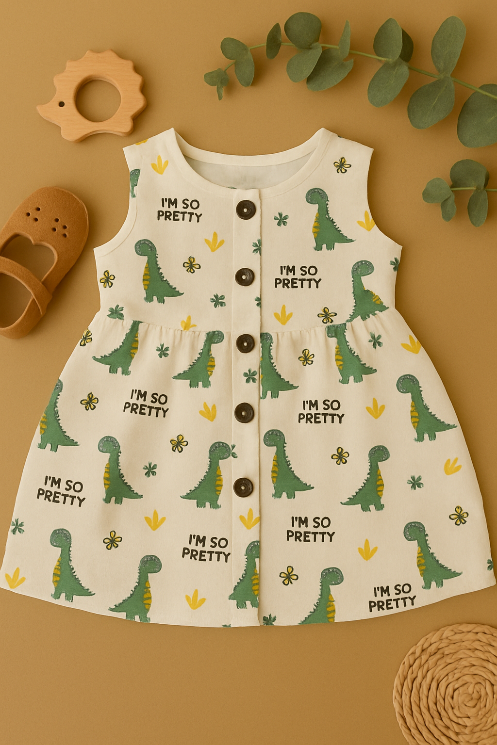 SLEEVELESS MUSLIN FROCK