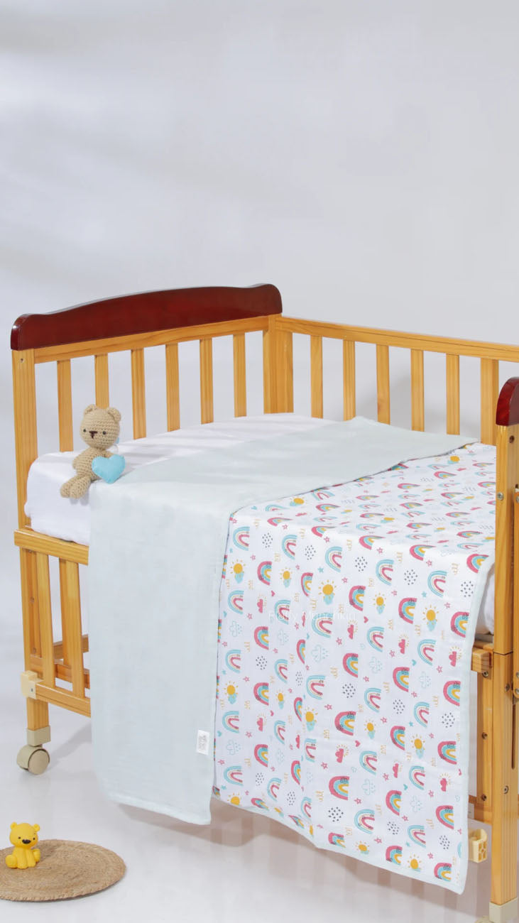 4 Layer Reversible Blanket -Rainbow Bliss