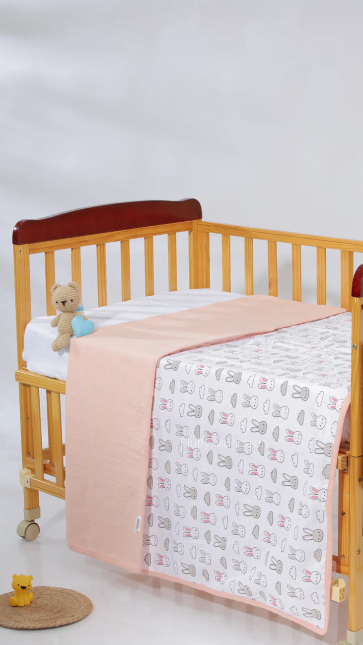 4 Layer Reversible Blanket - Wonder Rabbits