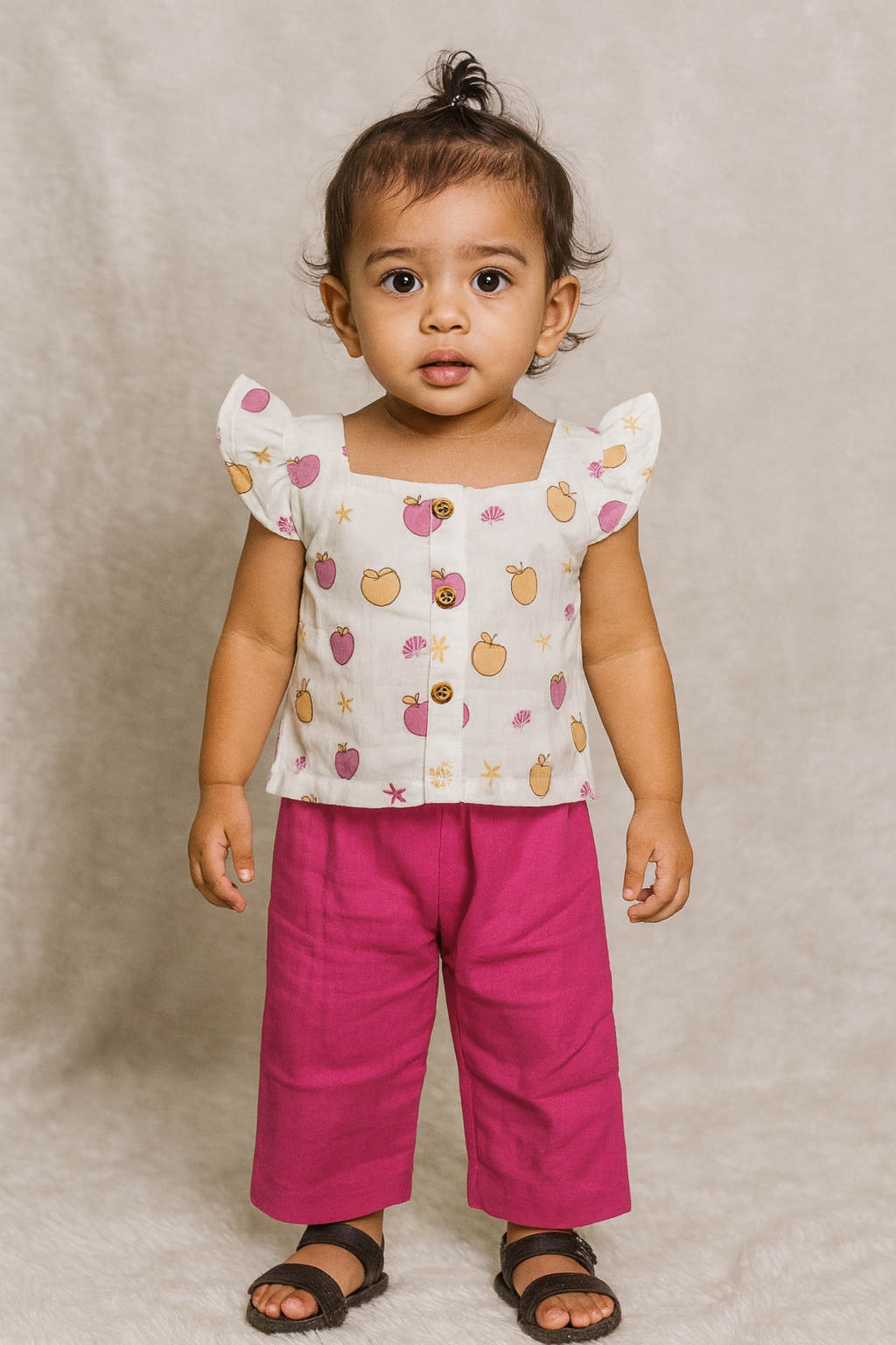 Premium Girls Double-Layered Muslin Co-ord Set