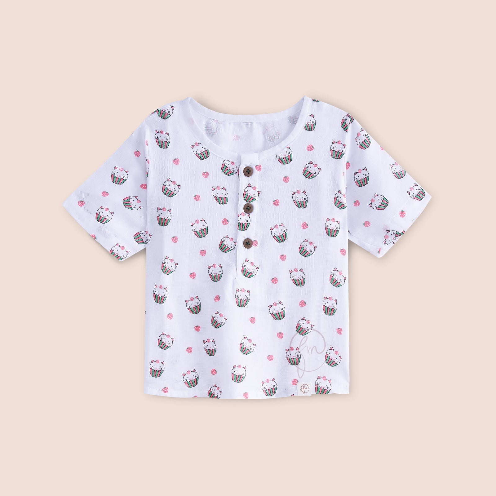 Unisex Cupcat Print Co-ord Set