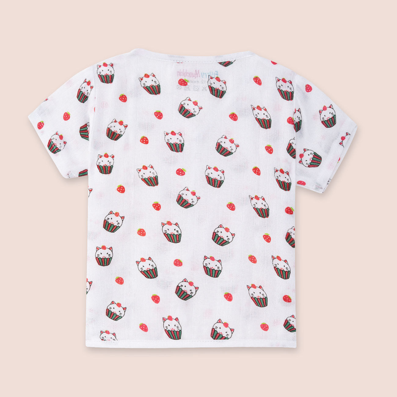 Half Sleeves Jabla Shorts set - Strawberry kitty