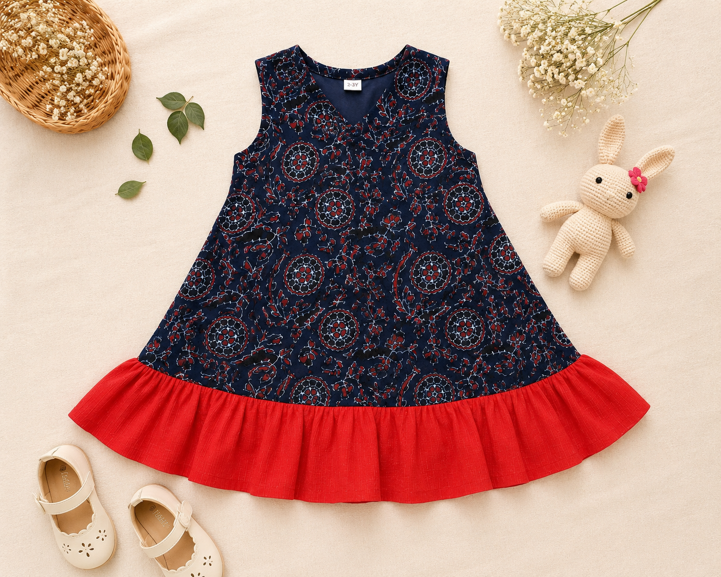 Indigo & Scarlet Dress