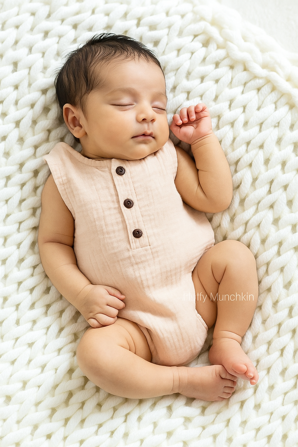 SLEEVELESS ONESIE - PASTEL PEACH