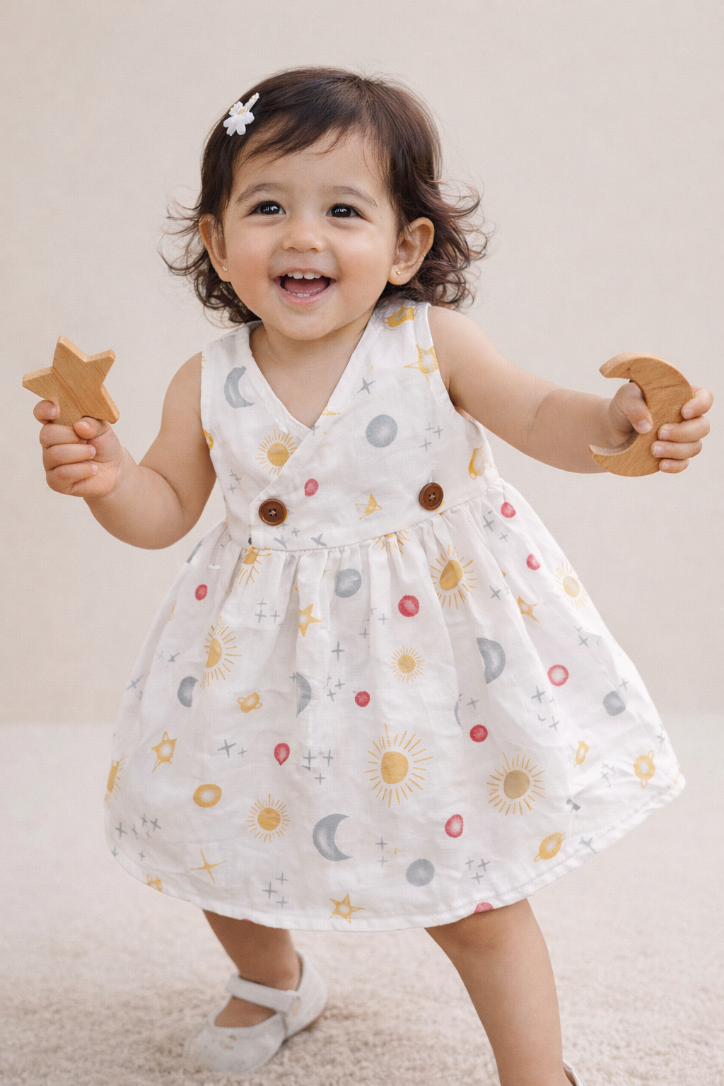 Premium Muslin Toddler Dress – 1-2Y & 2-3Y | Fluffy Munchkin
