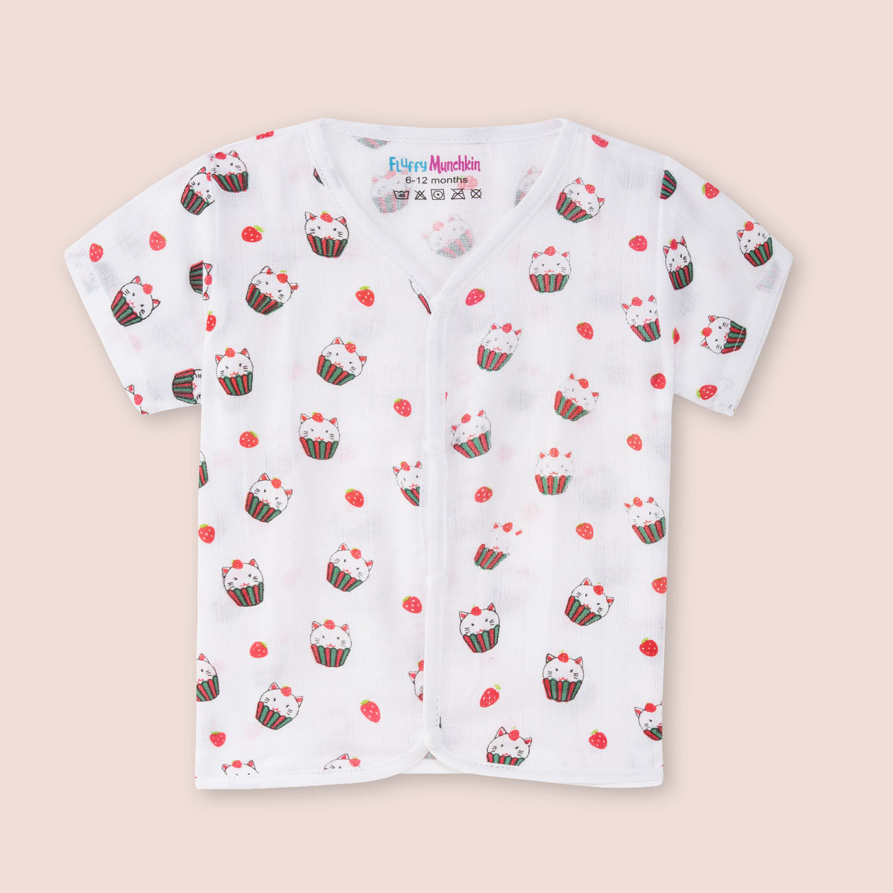 Half Sleeves Jabla Shorts set - Strawberry kitty