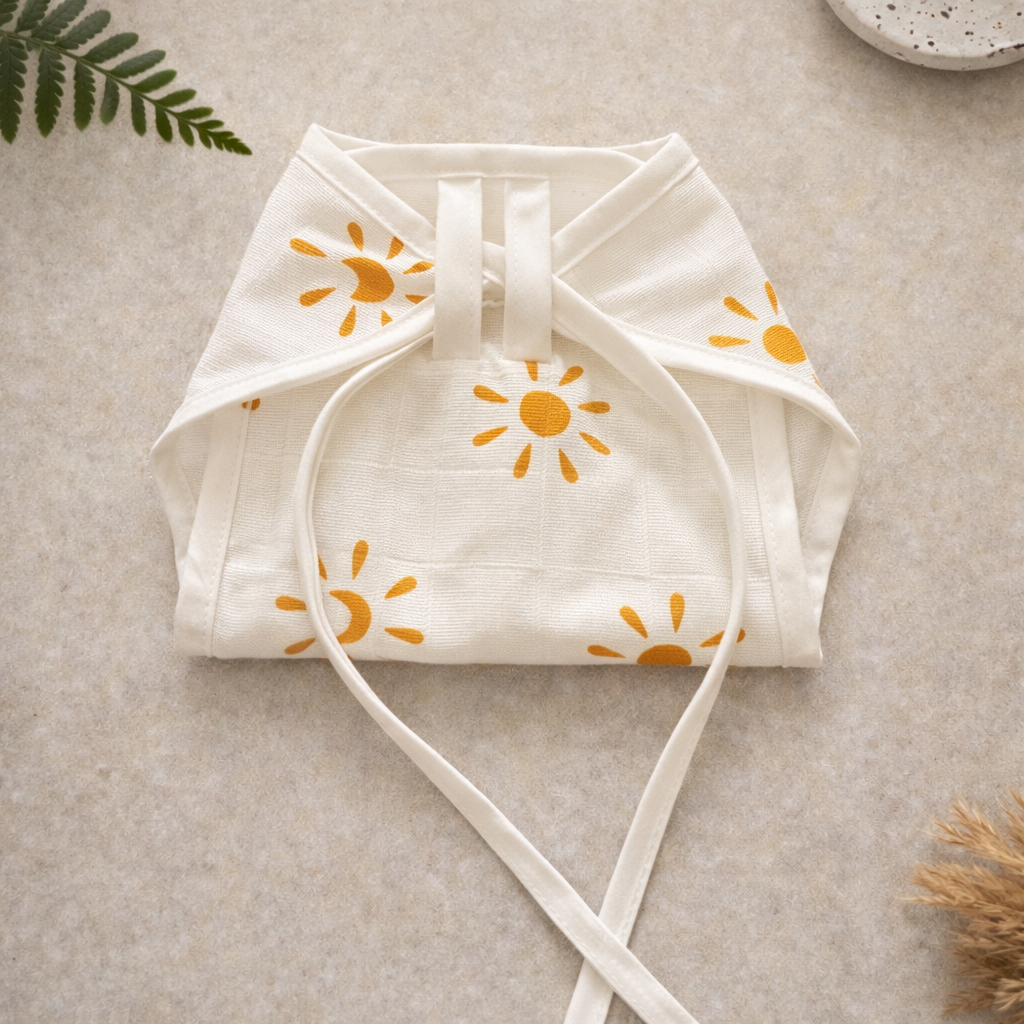 ORGANIC MUSLIN NEWBORN NAPPIES (PACK OF 7 )