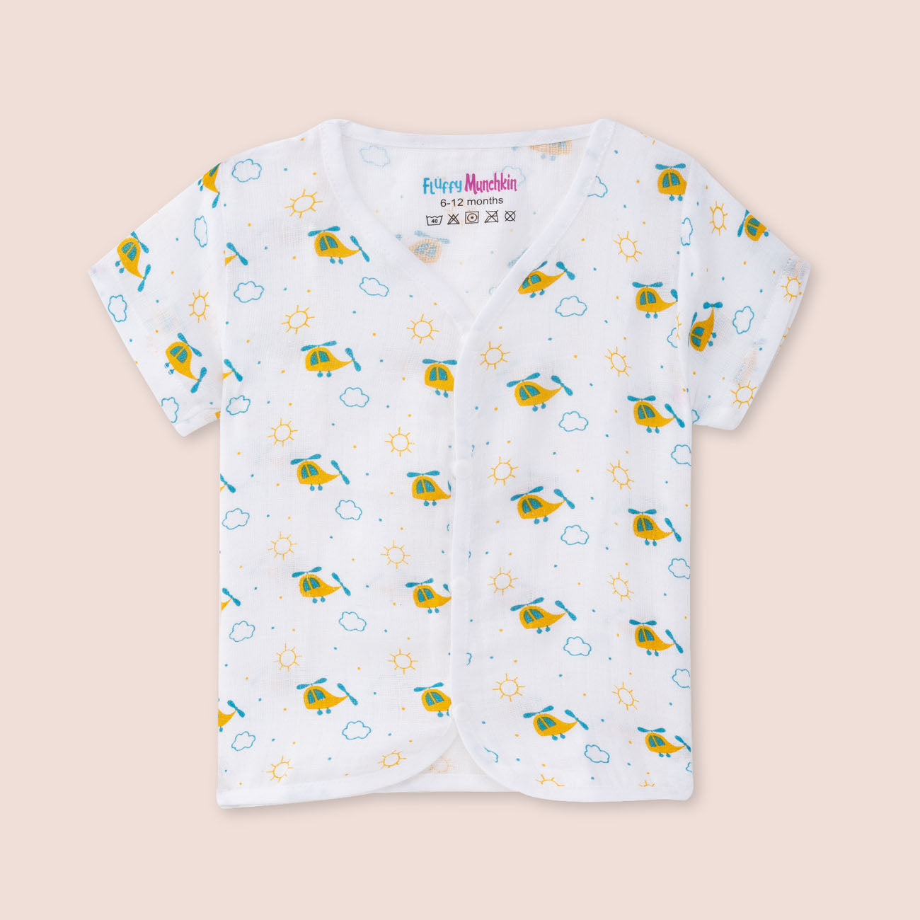 Half Sleeves Jabla Shorts set - Whirly Bird