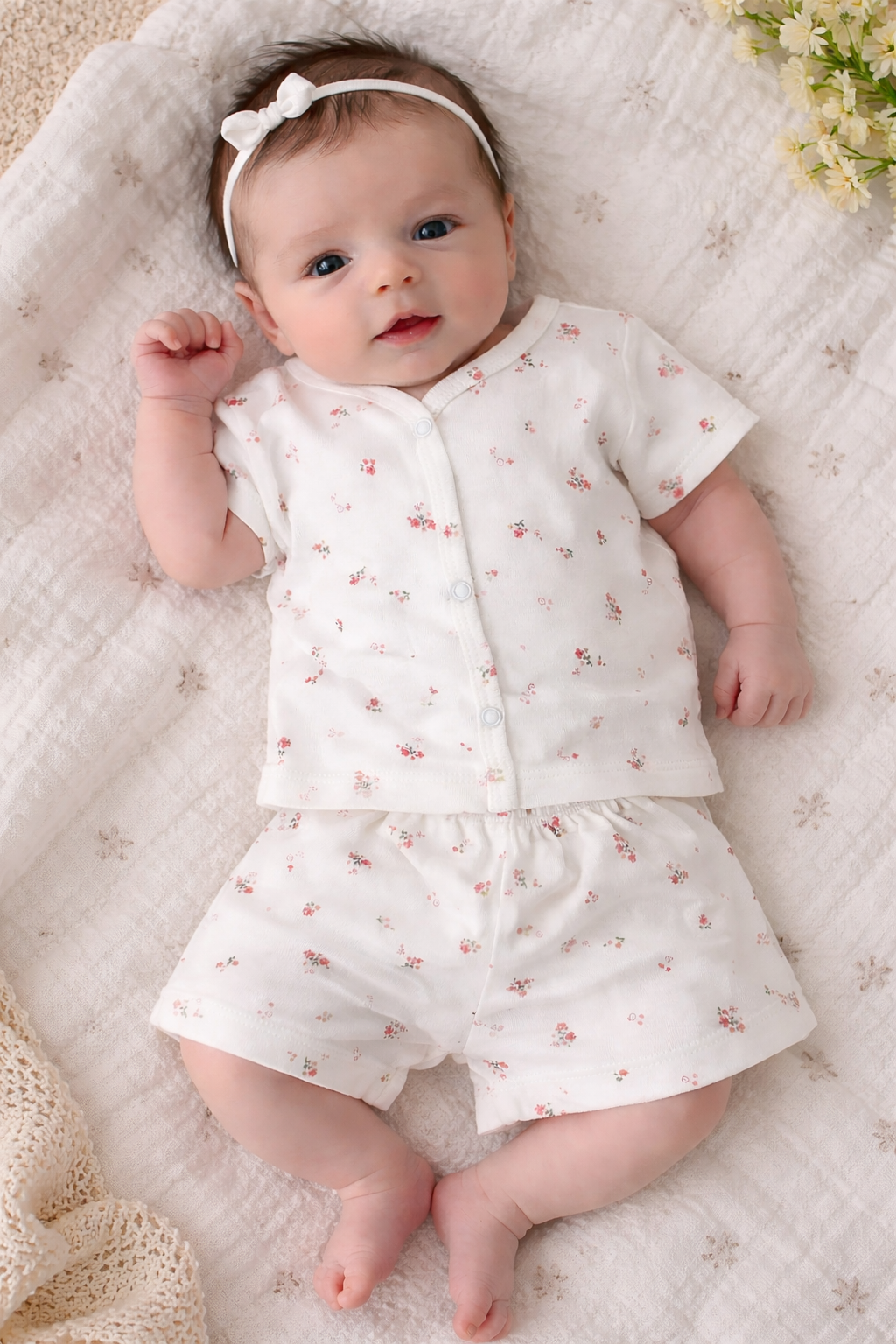 Petite Bloom Knitted cotton Co-ord Set