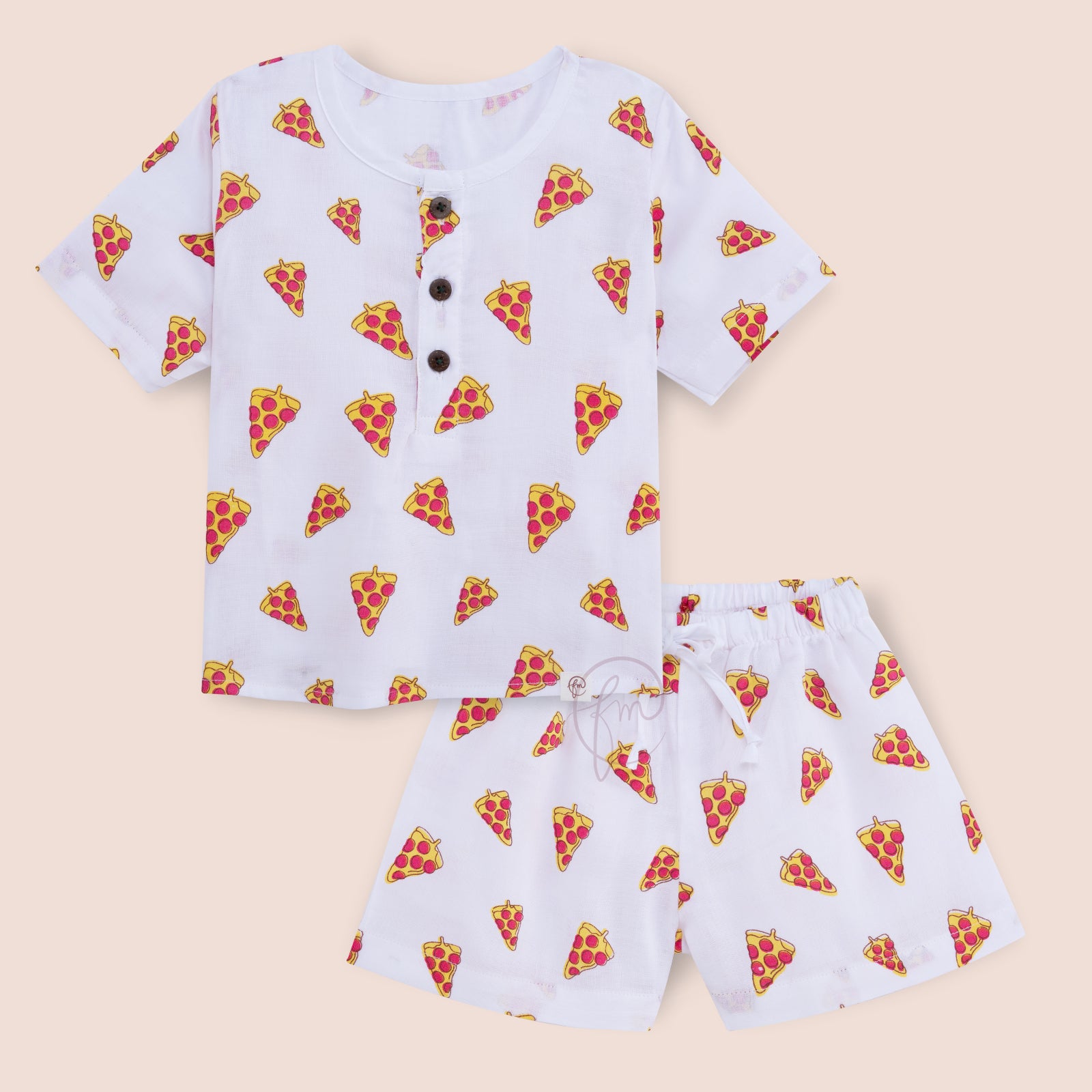 Unisex Pizza print Co-ord set