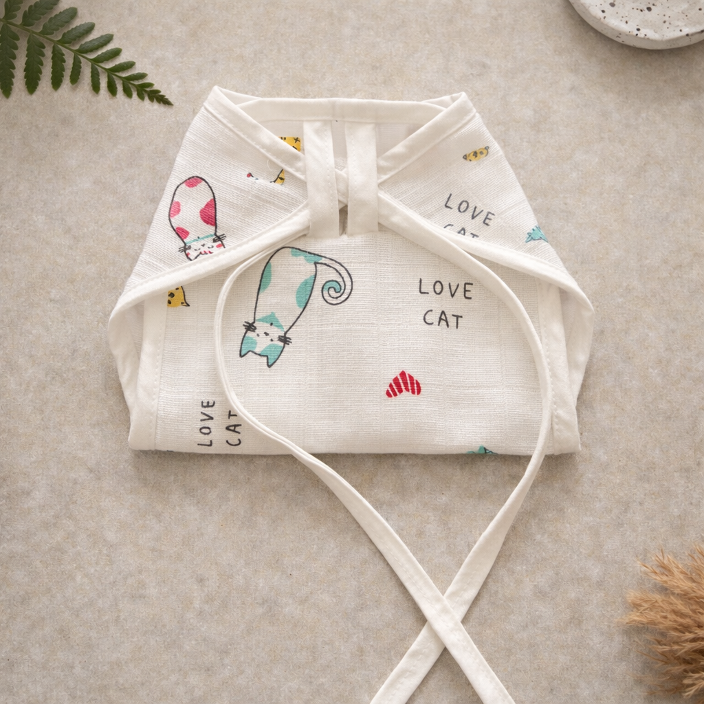 ORGANIC MUSLIN NEWBORN NAPPIES (PACK OF 7 )