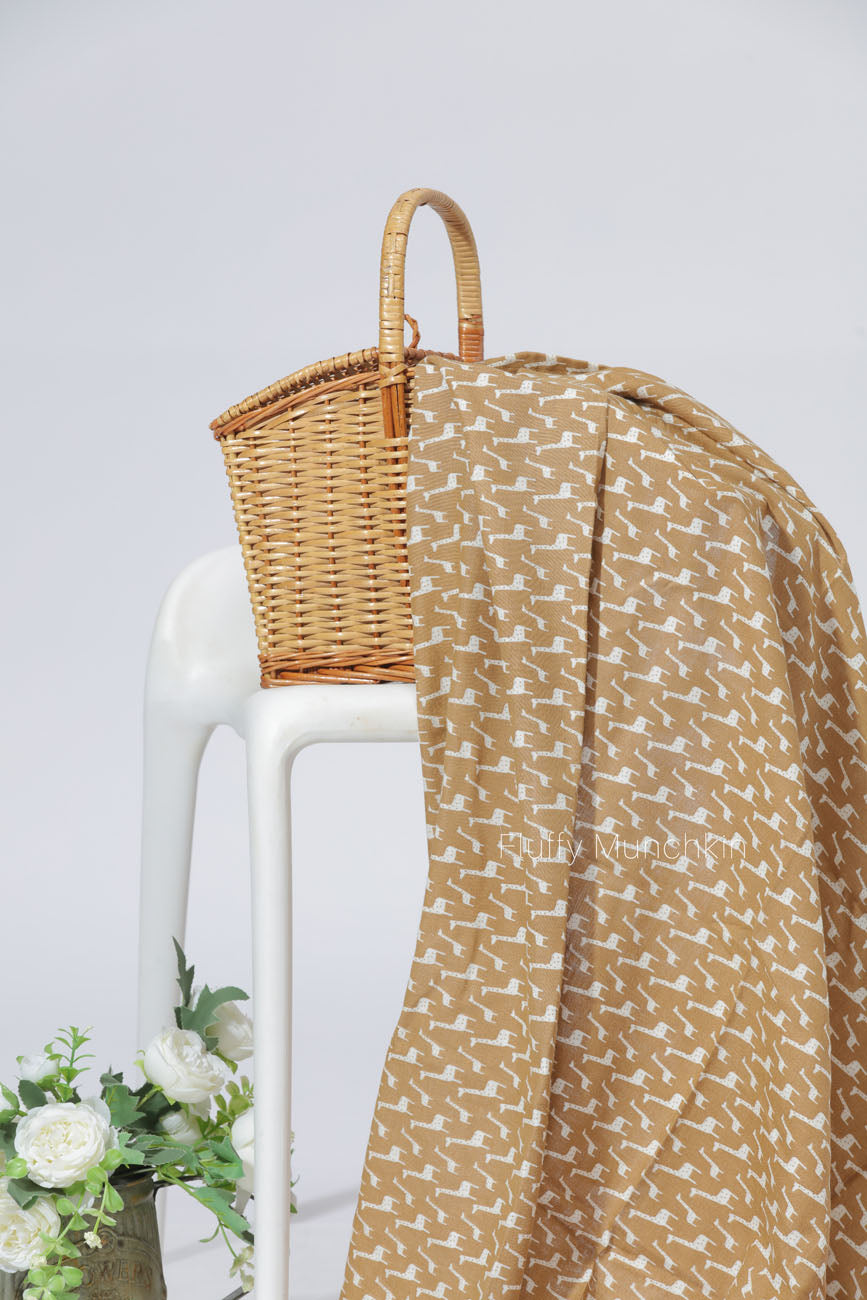 Bamboo Swaddle - Brown Giraffe