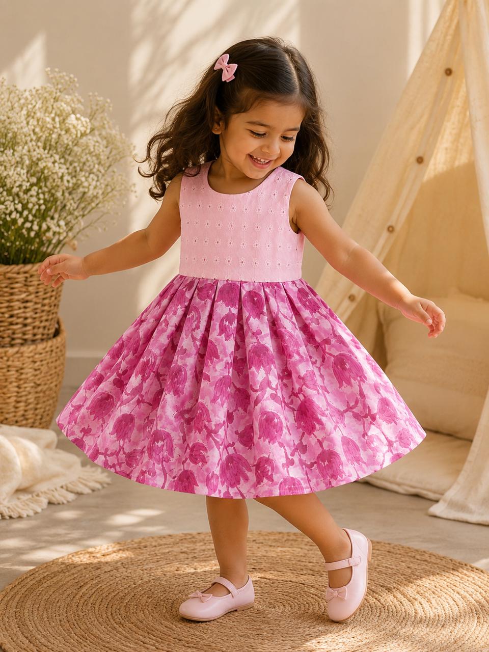 Rosy Floral Dress