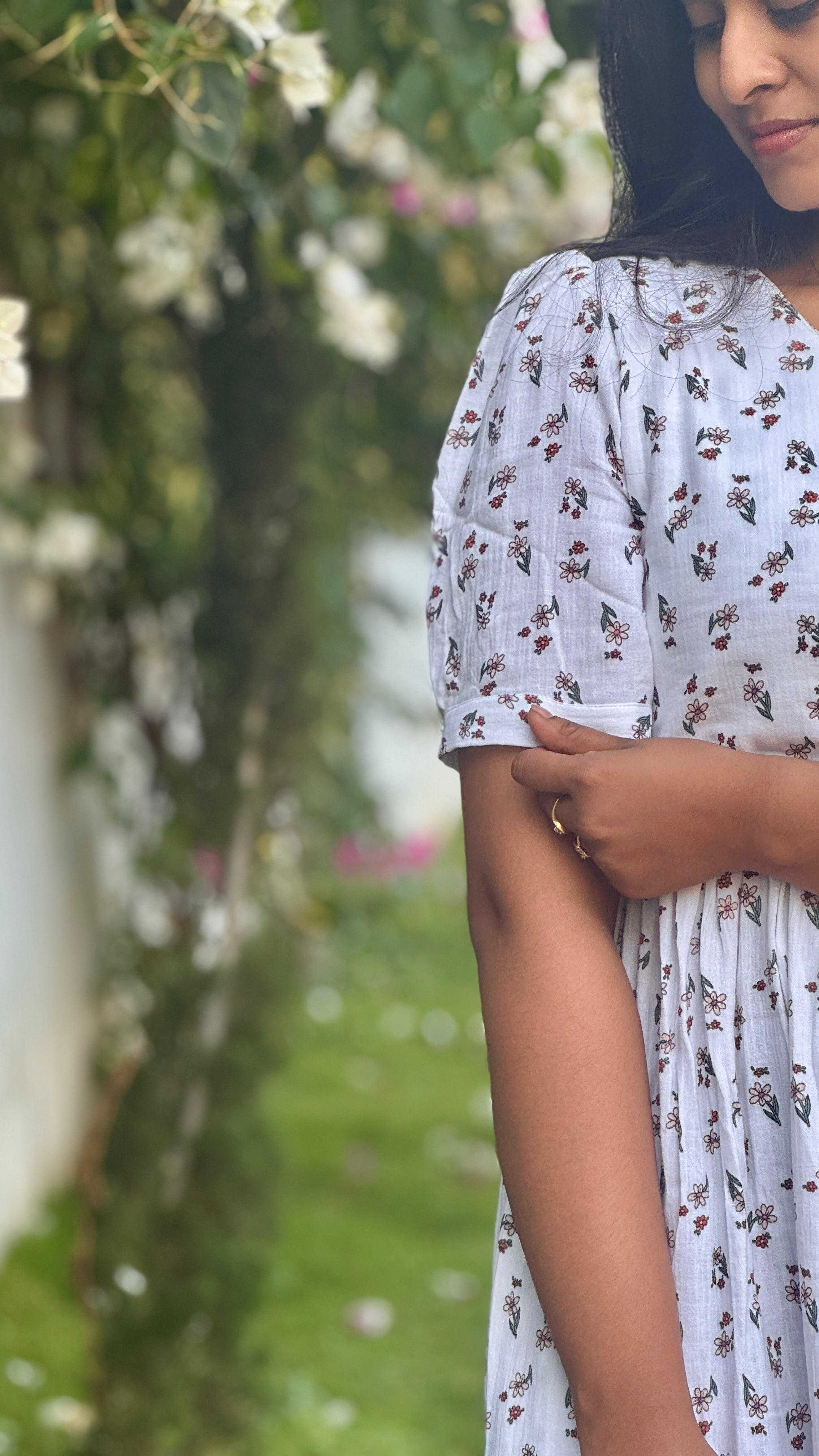 Muslin Angrakha Style Dress for Women