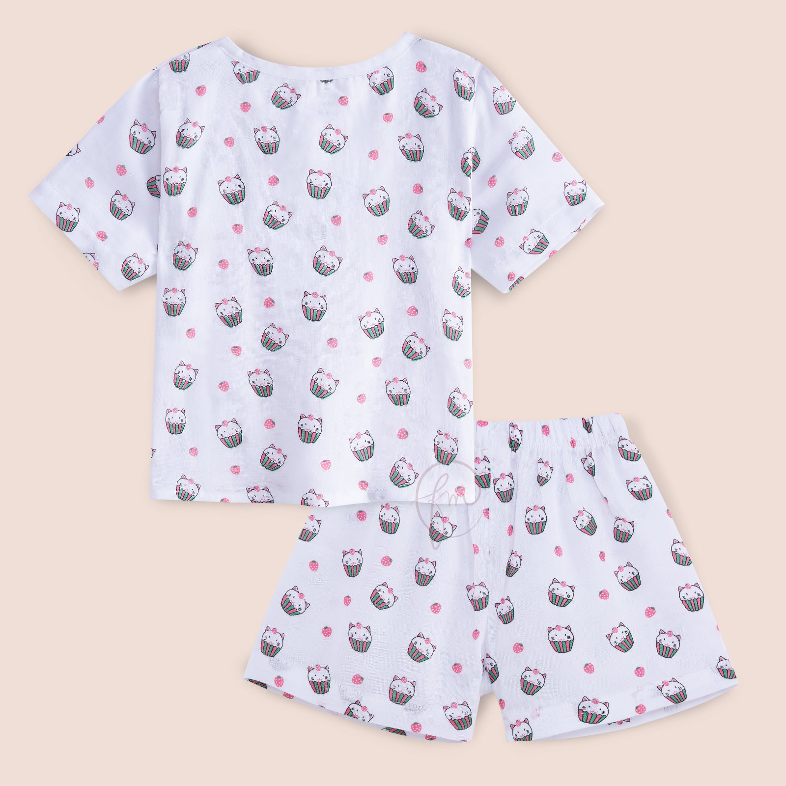 Unisex Cupcat Print Co-ord Set