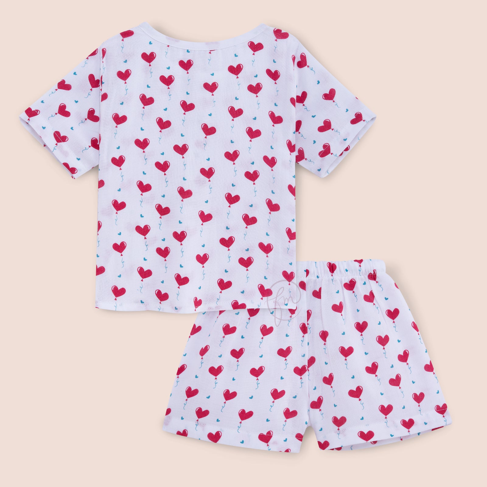 Unisex Heart print co ord set