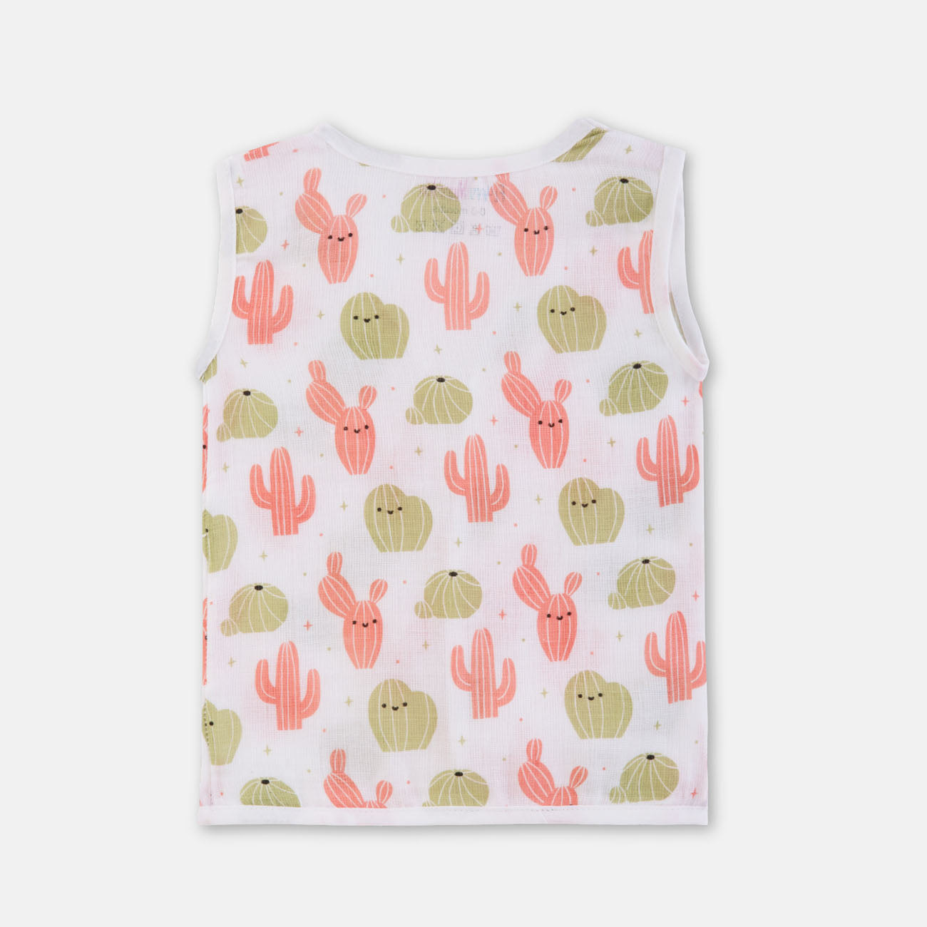 Sleeveless Jabla & Nappy Set – Cactus Print (Preemie & 0-3M)