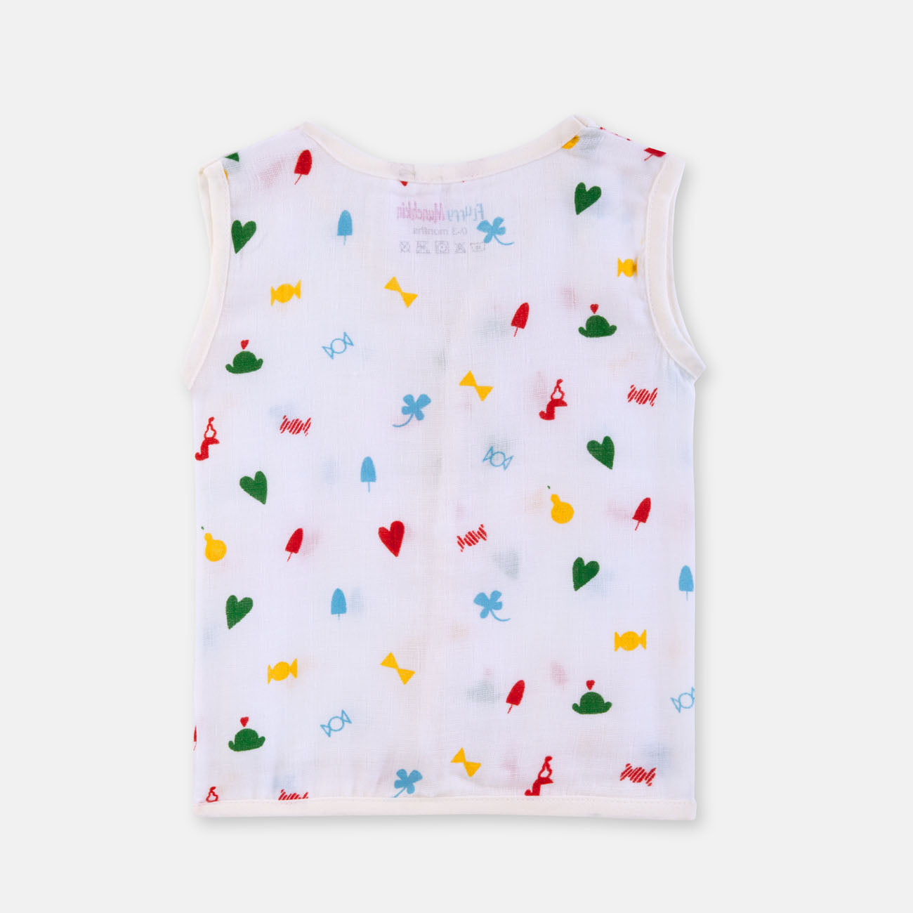 Sleeveless Jabla & Nappy Set Candy's Love (Preemie & 0-3M)