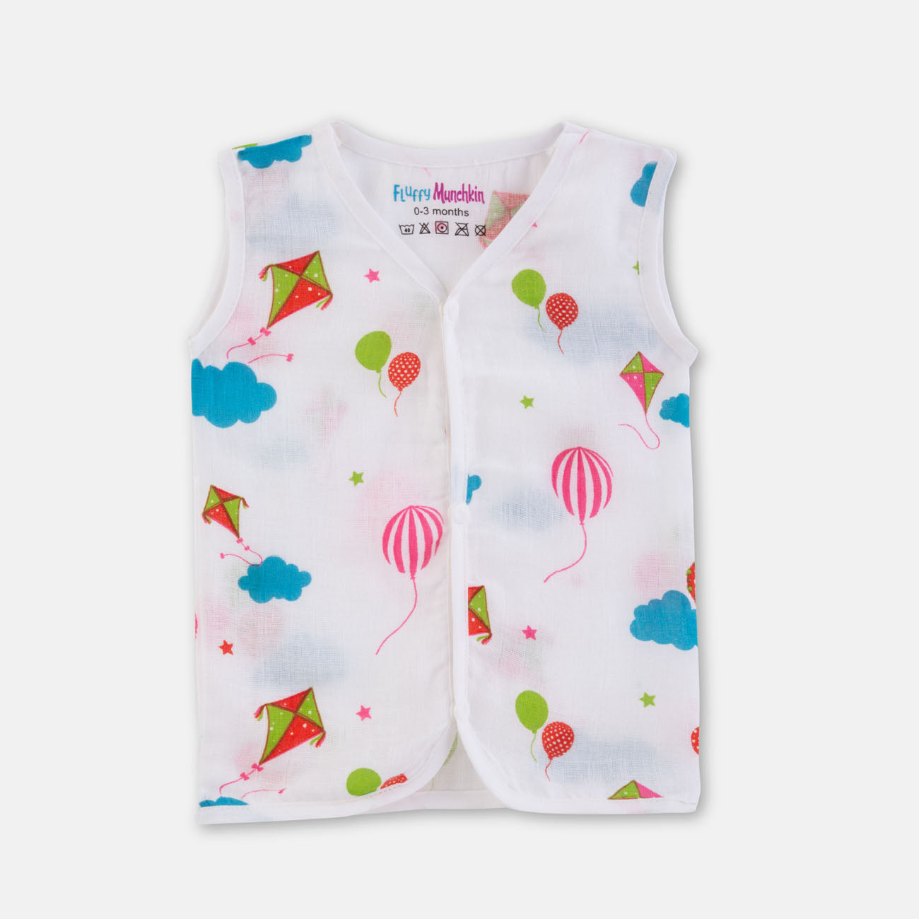 Sleeveless Jabla & Nappy Set Joyful colors (Preemie & 0-3M)