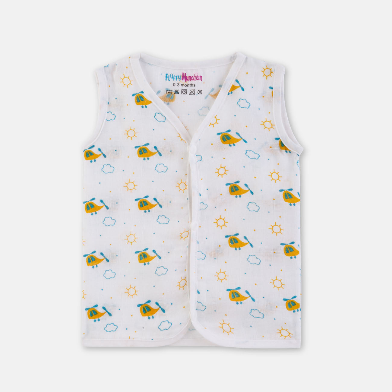 Sleeveless Jabla & Nappy Set Whirly Bird (Preemie & 0-3M)