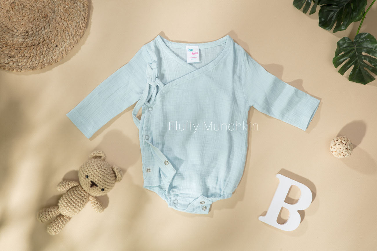 Full Sleeves Onesies - Skyblue Kimono
