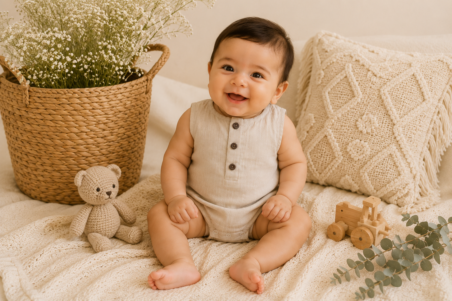 Sand Dune Muslin Onesie