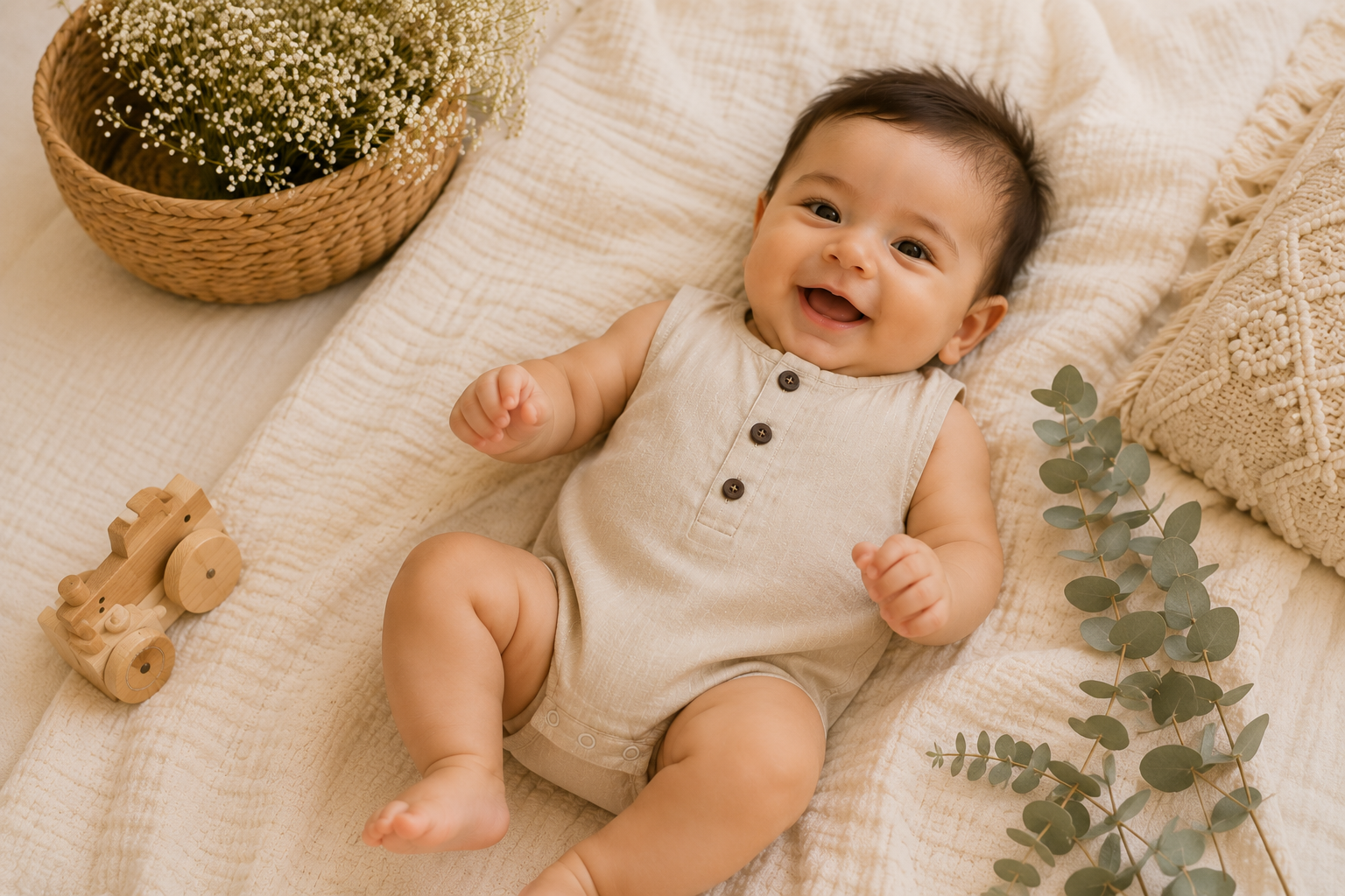 Sand Dune Muslin Onesie