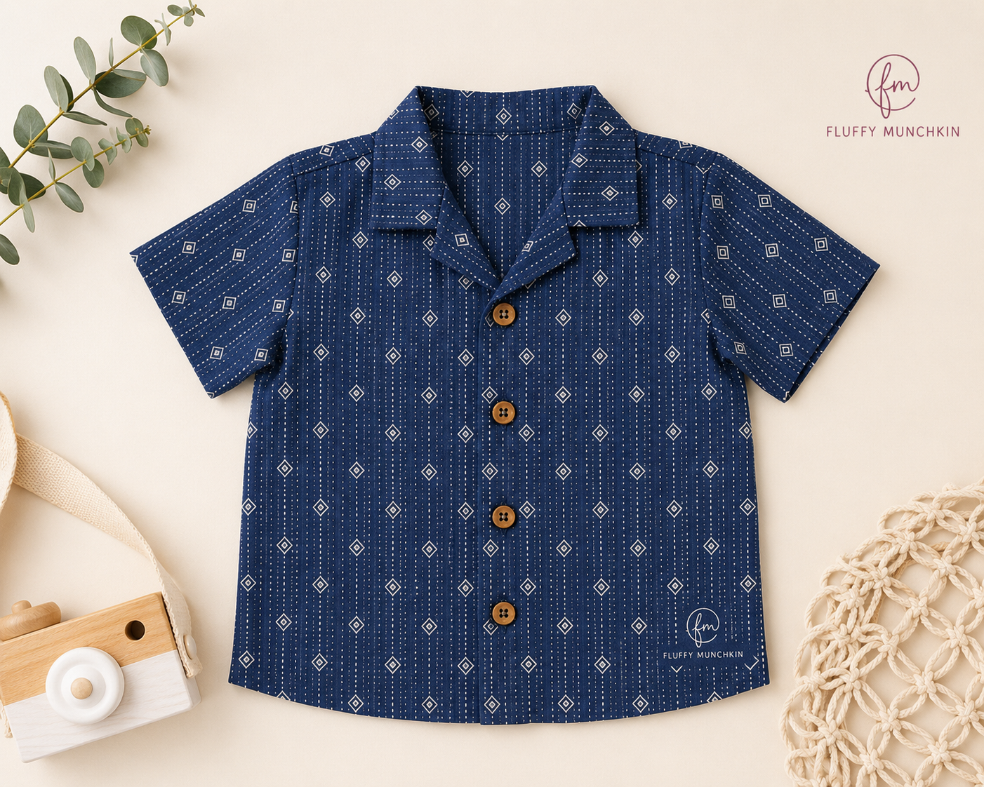 Midnight Geo cotton Shirt