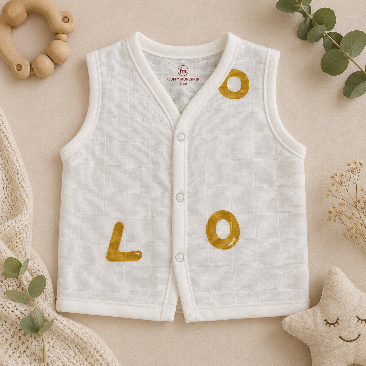 SLEEVELESS MUSLIN JABLA COMBO ( ASSORTED DESIGNS) - PACK OF 7