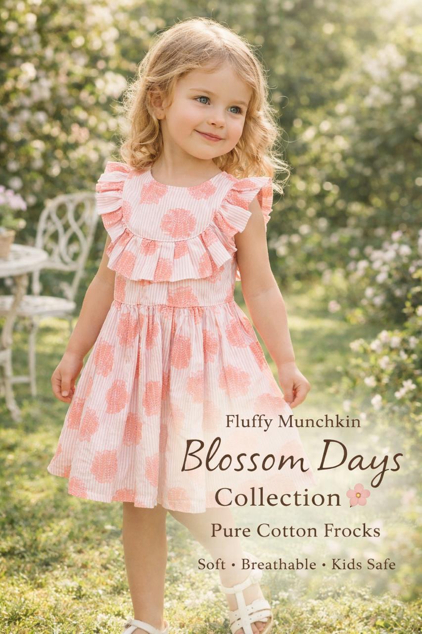 Seashell Ruffle Premium Cotton Frock